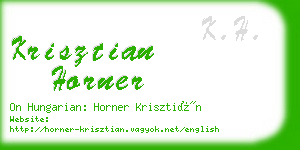 krisztian horner business card